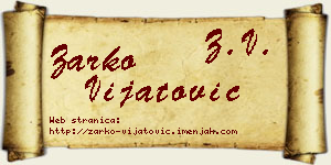 Žarko Vijatović vizit kartica